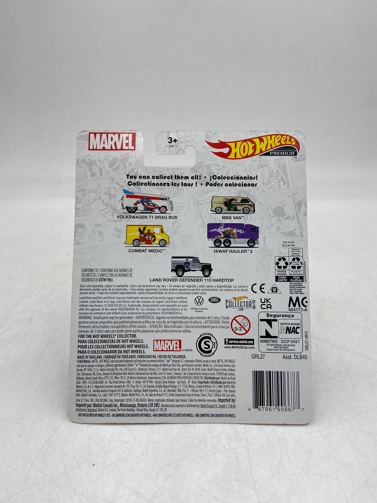 New Hot Wheels Premium Marvel Bundle Lot of 4 Marvel Comics DLB45