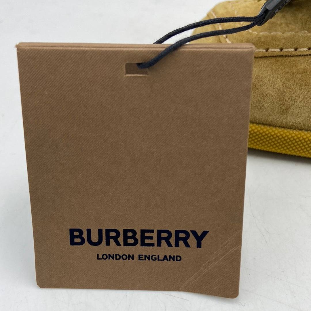 New No Box Burberry Suede and Shearling Highland Mules 160741A4155 Size 36 NWT