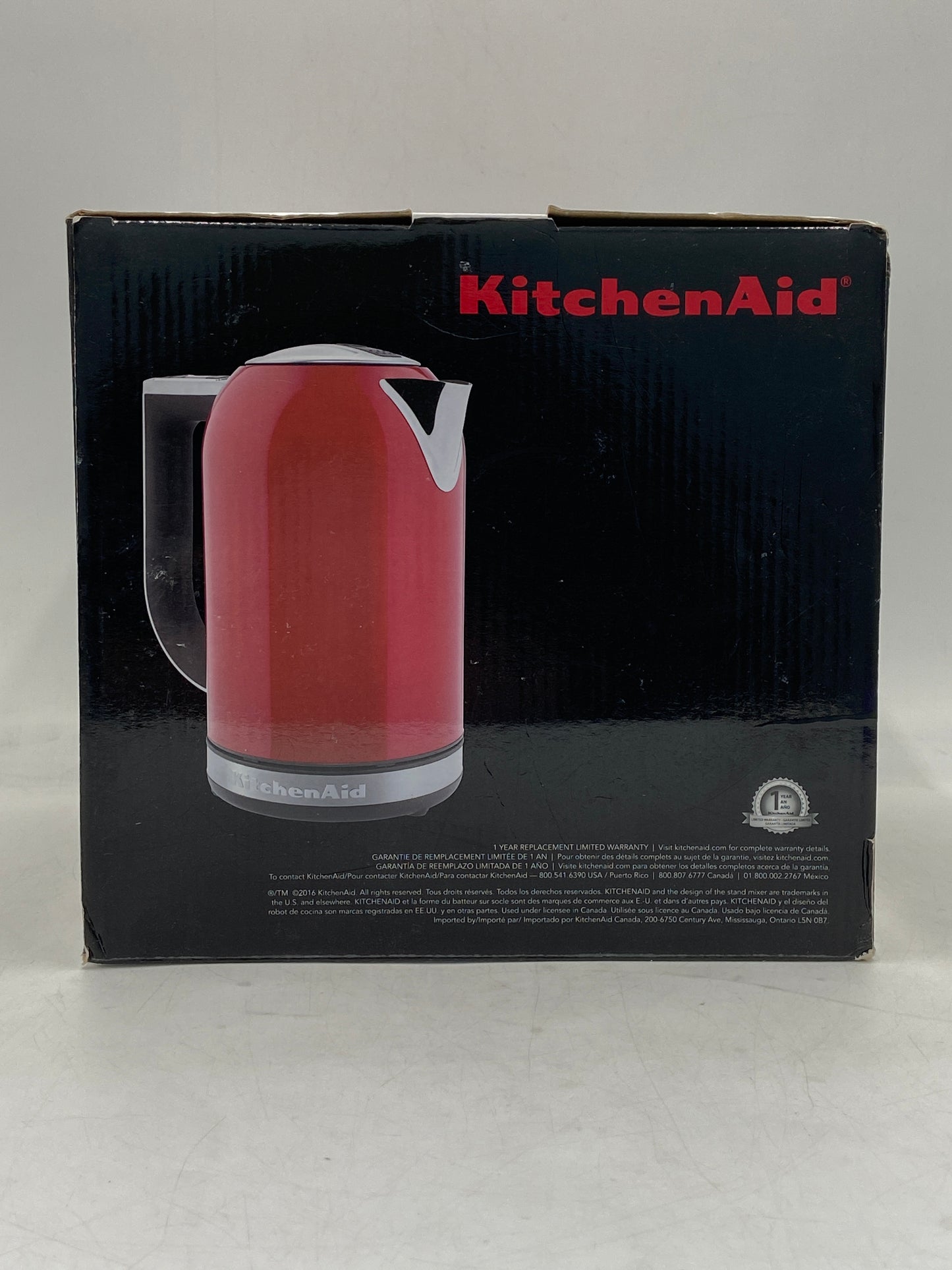 New KitchenAid Electric Kettle Empire Red (7-Cups) Electric Kettle with Removable Base KEK1722ER