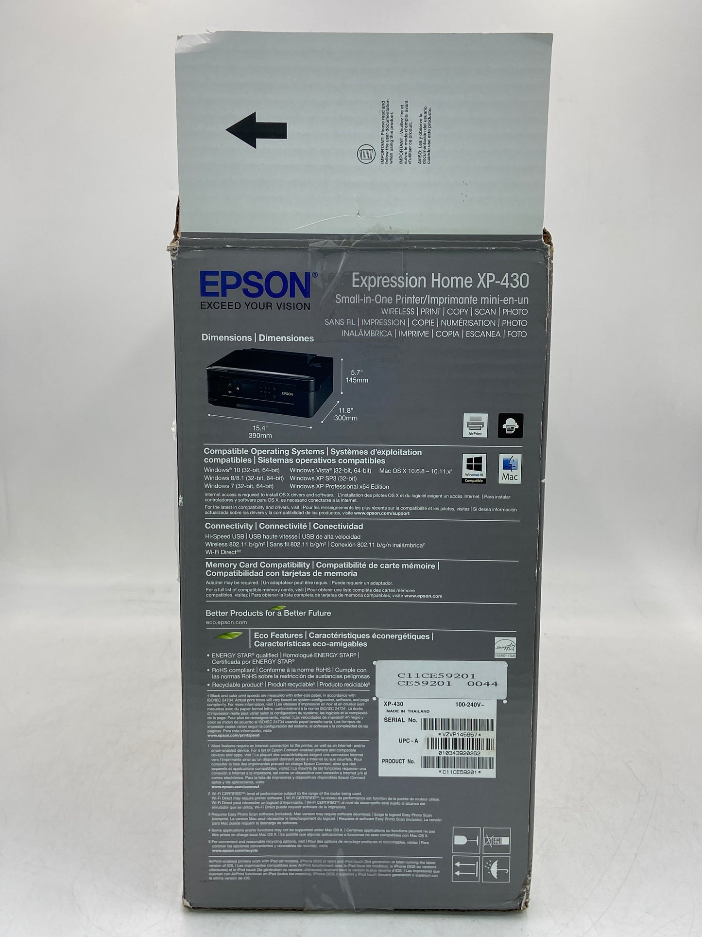 Epson Expression Home XP-430 Printer C11CE59201
