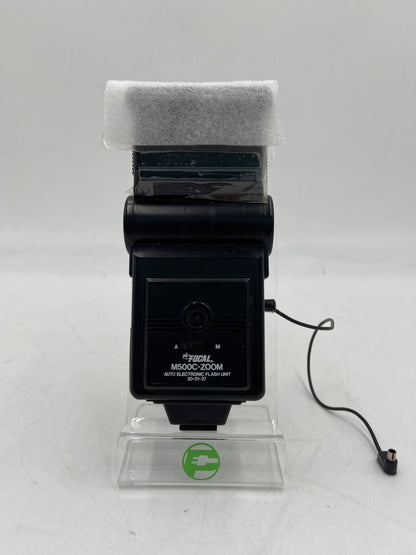 FOCAL M500C-ZOOM -Not Tested- Auto Electronic Camera Flash Unit 20-01-37