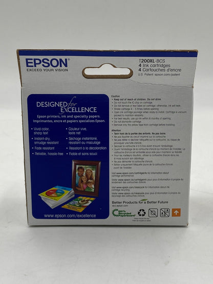 New Epson 200XL / 200 Black, Yellow, Cyan and Magenta Ink Cartridge