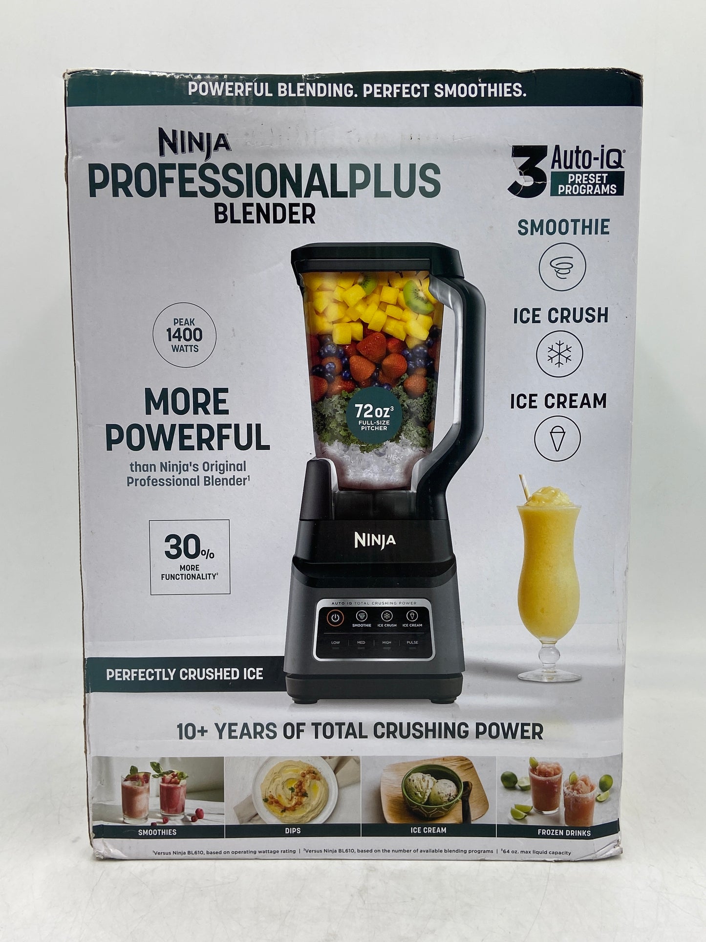 New Ninja ProfessionalPLUS Blender with Auto IQ 1400W Blender BN701