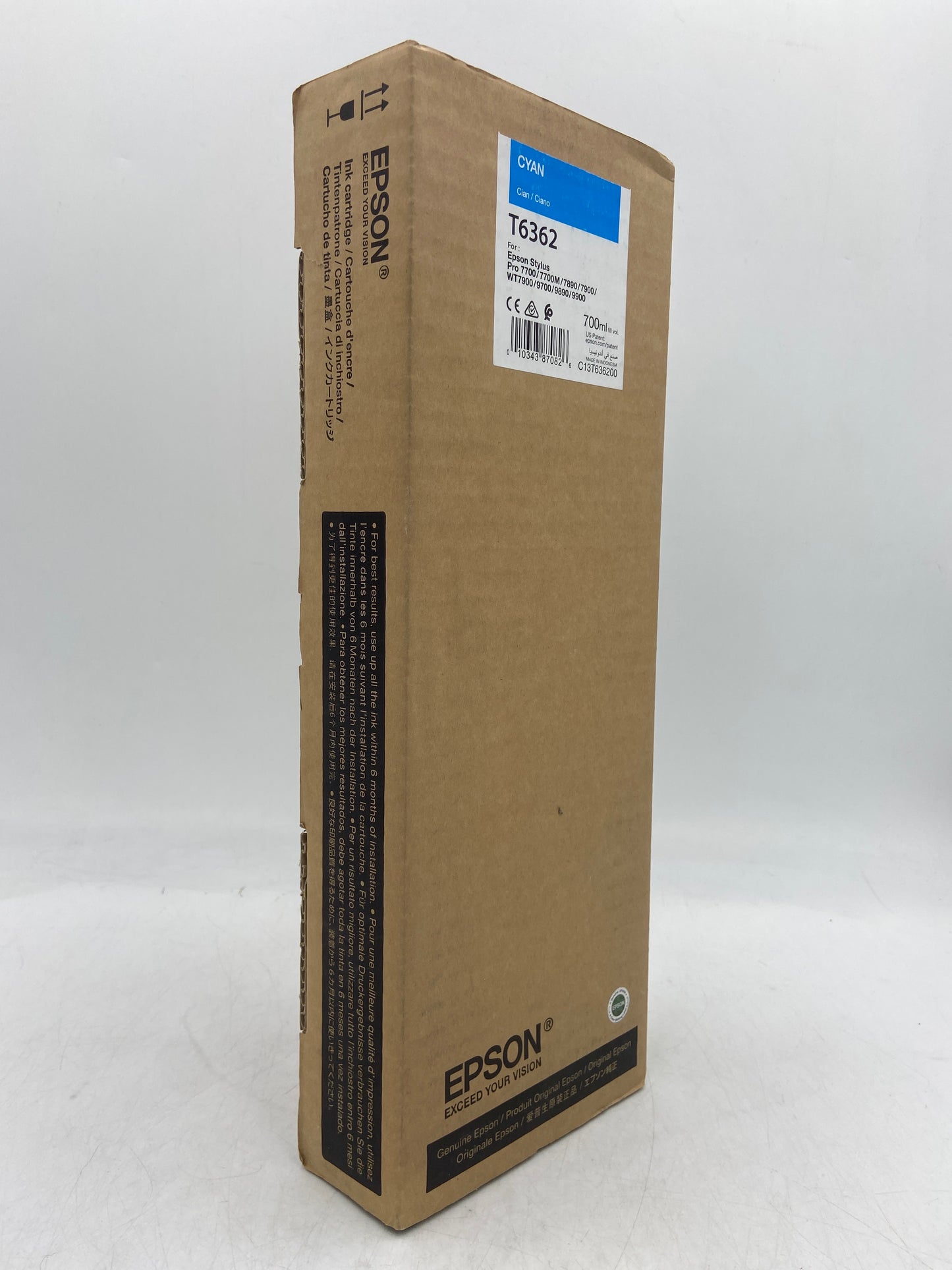 New Epson T6362 Cyan 700ml EXP 2021 Ink Cartridge for Epson Stylus Pro C13T636200