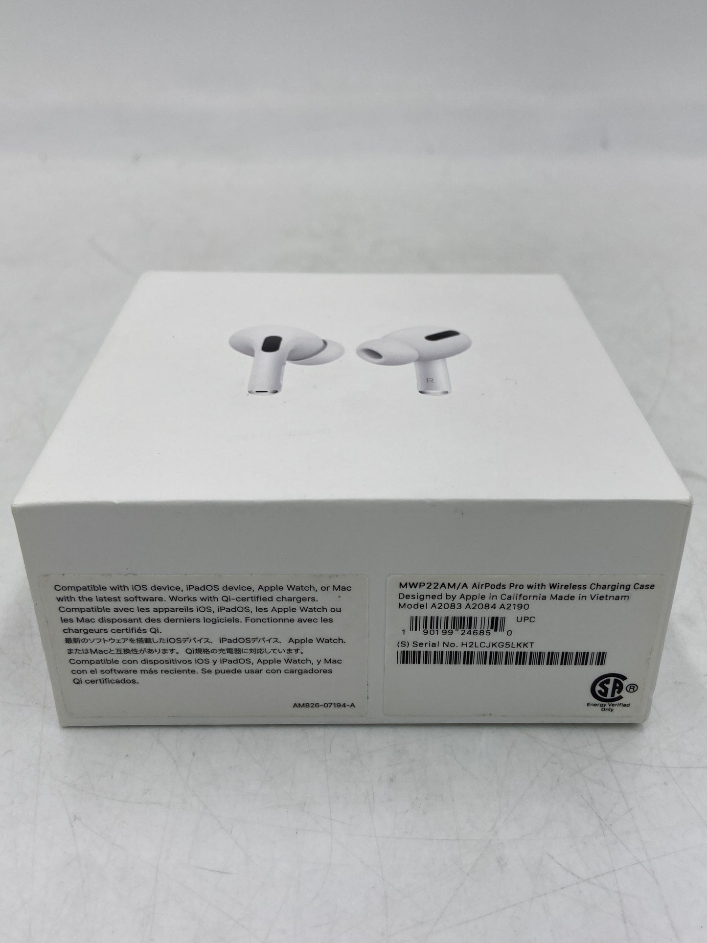 Apple AirPods Pro 1st Gen Wireless In-Ear Headphones with MagSafe Charging Case A2083 A2084 A2190 MWP22AM/A