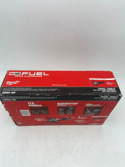 New Milwaukee 2880-20 M18 18V FUEL Cordless 4-1/2"/ 5" Grinder