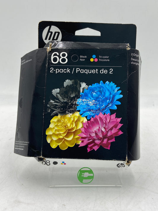 New HP 68 6L6S2TN Black, Yellow, Cyan and Magenta Ink Cartridge (DAMAGED BOX)
