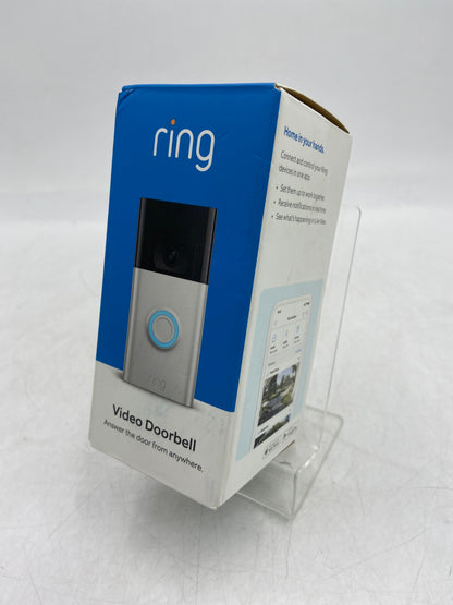 New Ring Video Doorbell Satin Nickel Home Surveillance Camera 23-009025-02