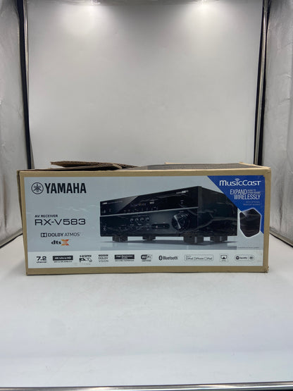 New Open Box Yamaha RX-V583 AV Receiver / Ampli-Tuner for Audio & Video Black ZW63180
