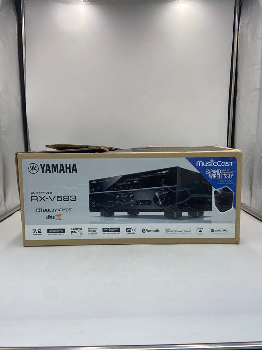 New Open Box Yamaha RX-V583 AV Receiver / Ampli-Tuner for Audio & Video Black ZW63180