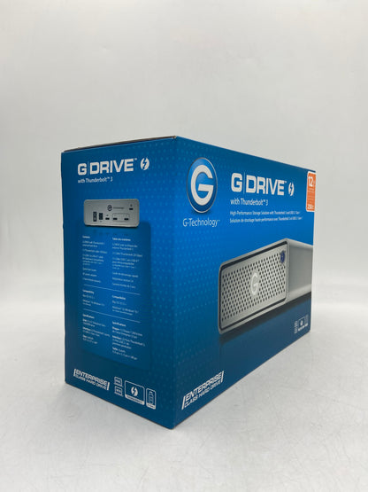 New G-Technology G-Drive Thunderbolt 3 12TB / 12000GB Silver High Performance External  Hard Drive 0G05383