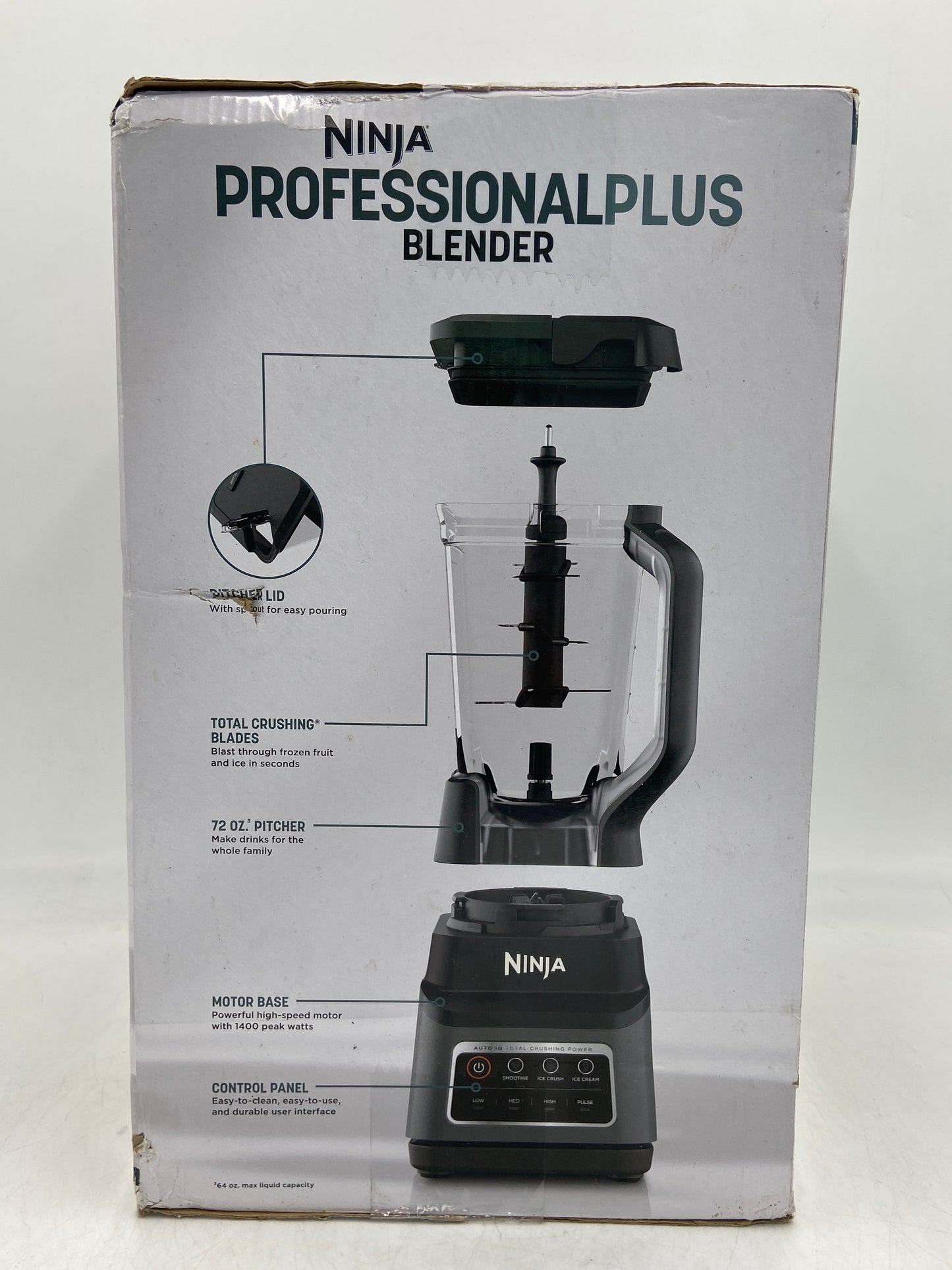 New Ninja ProfessionalPLUS Blender with Auto IQ 1400W Blender BN701