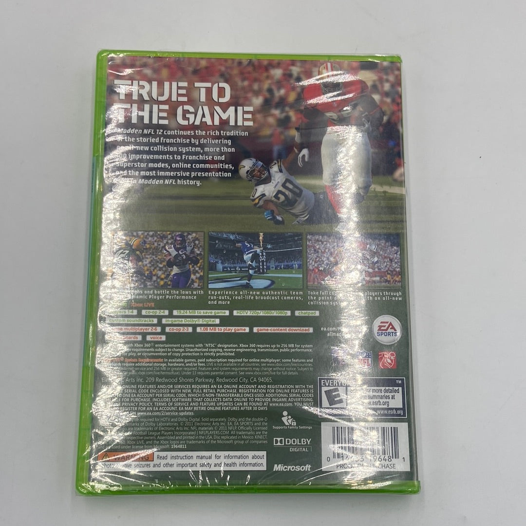 Pair of 2 Microsoft Xbox 360 Madden 09 & Madden 12