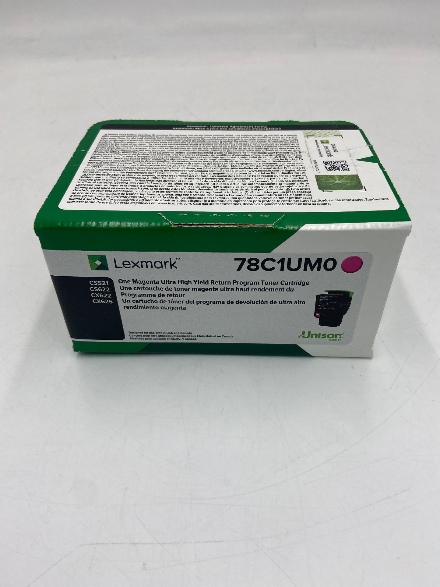 New Lexmark 78C1UM0 Magenta Toner Cartridge CS521