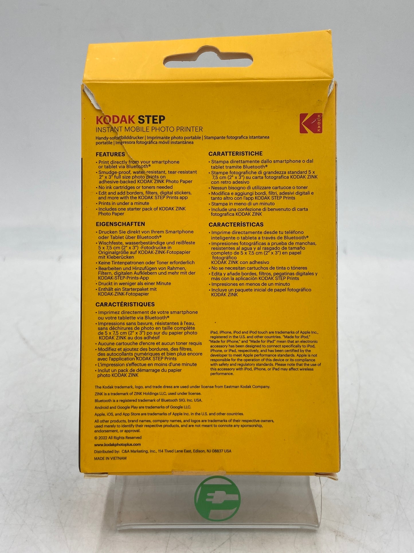 New KODAK Step with Instant Photo Paper (50 Sheets) Instant Mobile Photo Printer