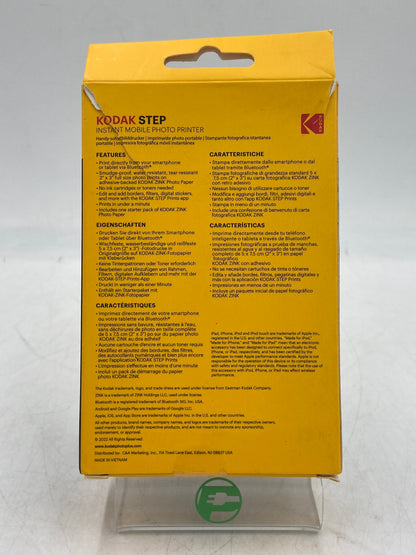 New KODAK Step with Instant Photo Paper (50 Sheets) Instant Mobile Photo Printer