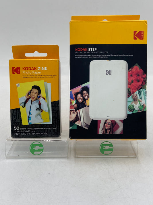New KODAK Step with Instant Photo Paper (50 Sheets) Instant Mobile Photo Printer