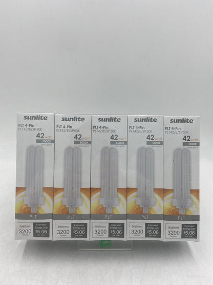 New sunlite PLT 4 Pin PLT42/E/SP50K 42 WATT Compact Fluorescent Light Bulbs 60576 10 PACK