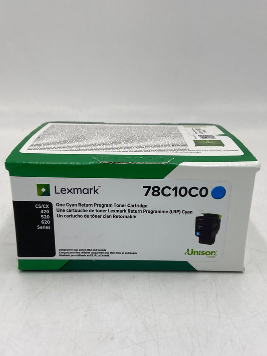 New Lexmark 78C10C0 Cyan Toner Cartridge
