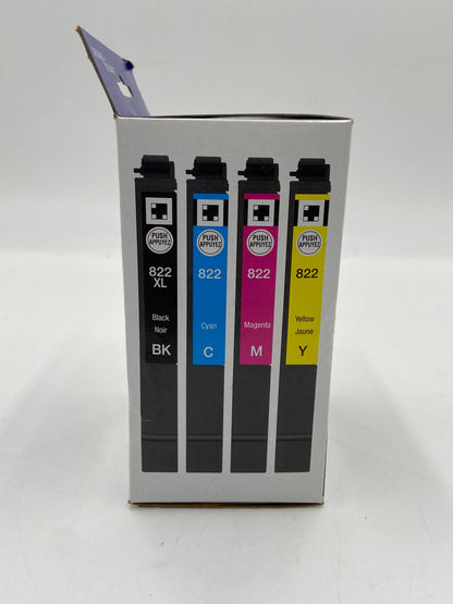 New Epson 822XL / 822 Black, Yellow, Cyan and Magenta Ink Cartridge