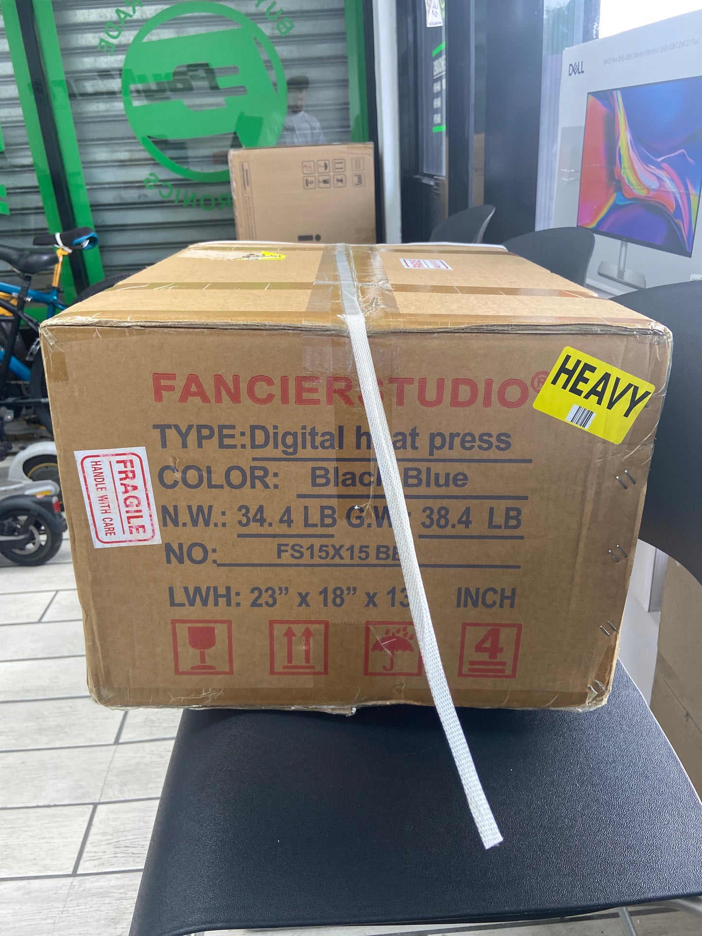 New Fancierstudio DG 15x15  Power Heat Press FS15X15 BB Black