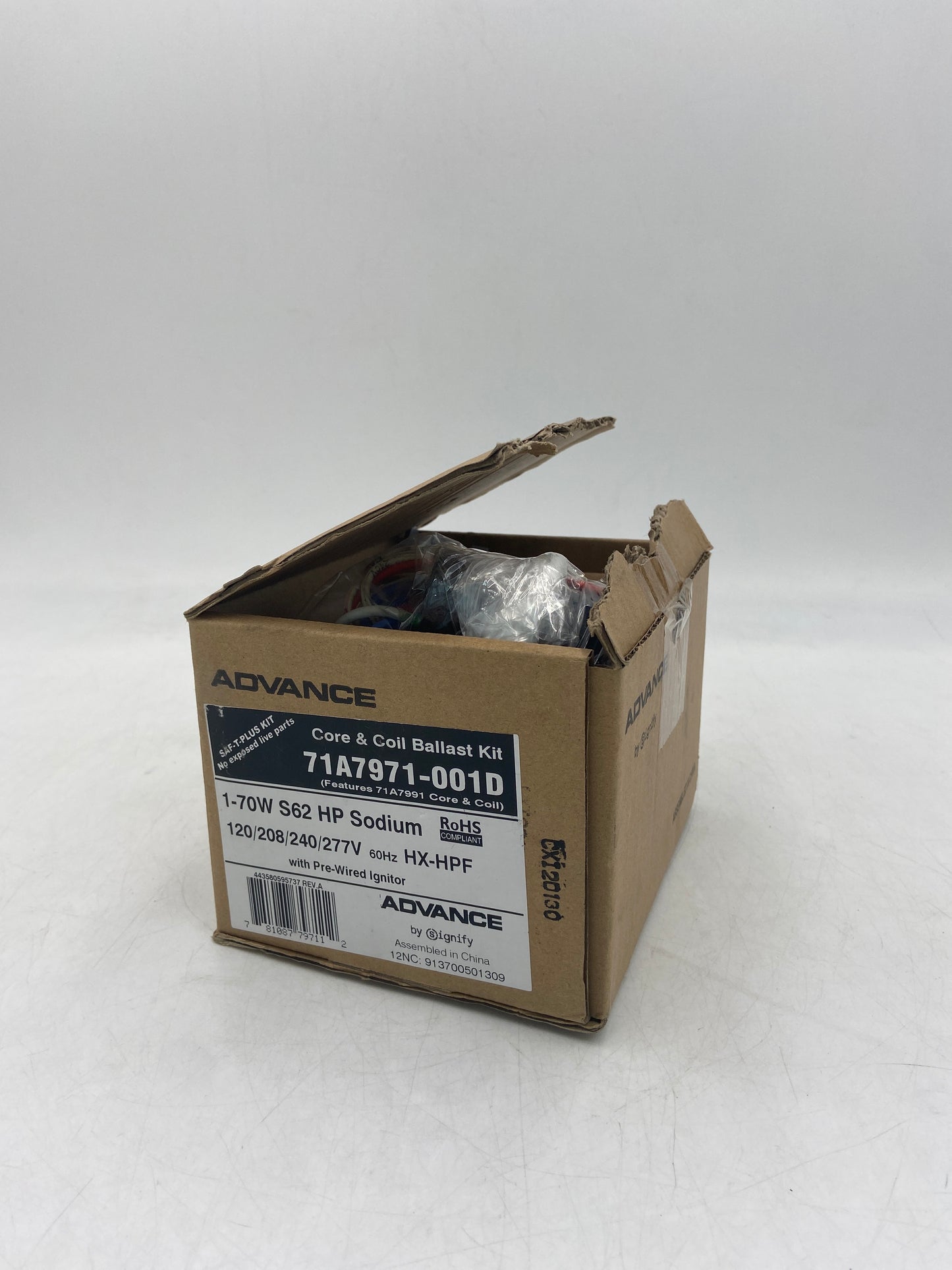 New Advance 1-70W S62 HP Sodium 120/208/240/277v 60Hz hx-hpf Core & Coil Ballast Kit 71A7971-001D