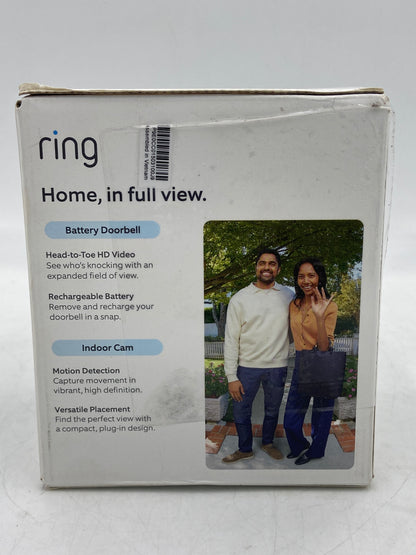 New ring battery doorbell and indoor cam Home Security Camera (Satin Nickel)