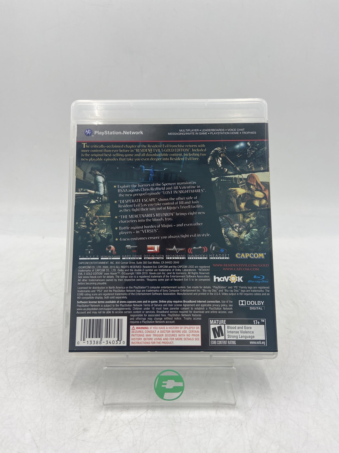 Resident Evil 5 [Gold Edition] (Sony PlayStation 3 PS3, 2013)