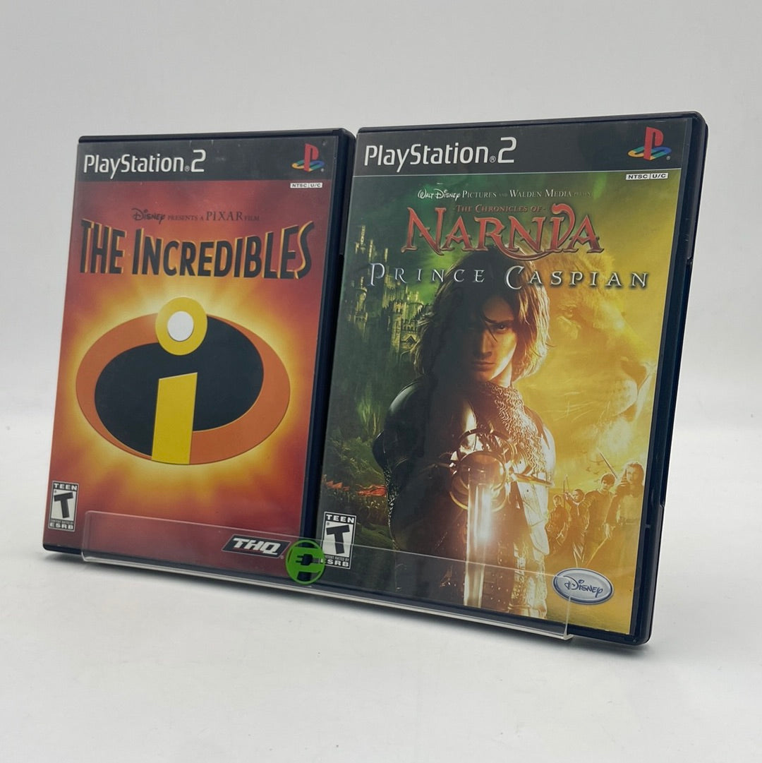 Lot of 2 Sony PlayStation 2 PS2 Games Incredibles and Narnia