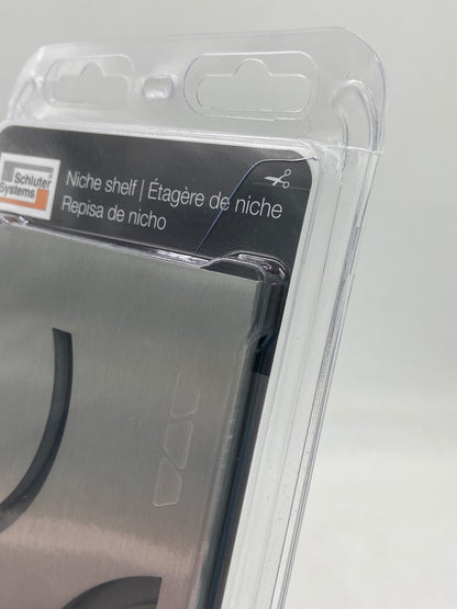 New Schluter Systems Brushed Stainless Steel Niche Shelf Center Shelf for Schluter Keri Board SNS1D6EB