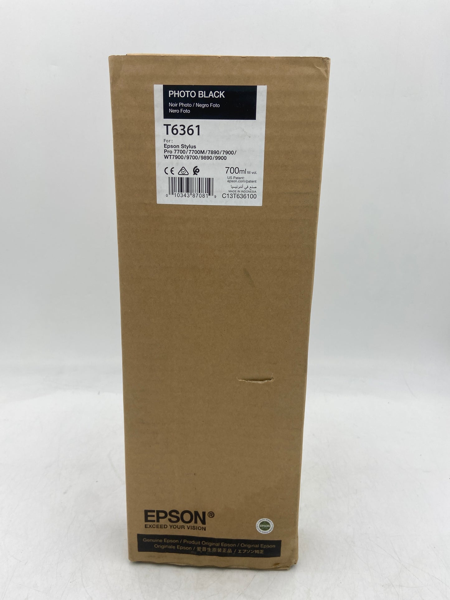 New Epson T6361 Photo Black 700ml EXP 2021 Ink Cartridge for Epson Stylus Pro C13T636100