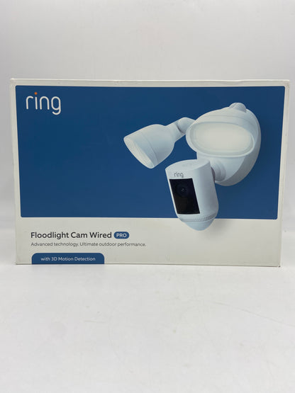 New RING Flood Camera Pro (White) Surveillance Camera