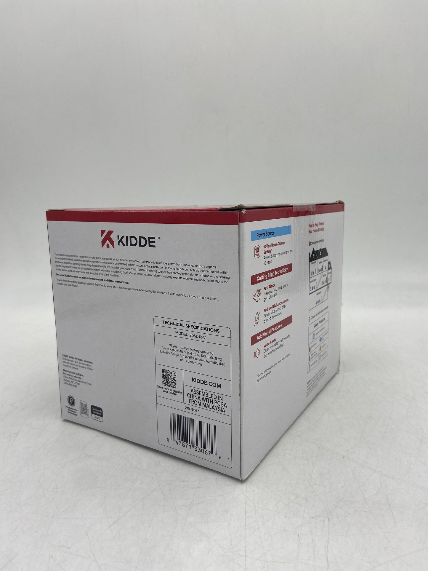 New Kidde Smoke Alarm Multipack (3-Pack) 10-Year Smoke Alarm 20SD10-V
