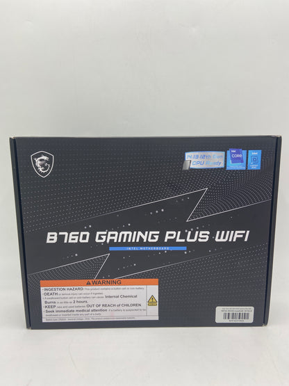 New Open Box MSi B760 Gaming Plus WiFi Motherboard