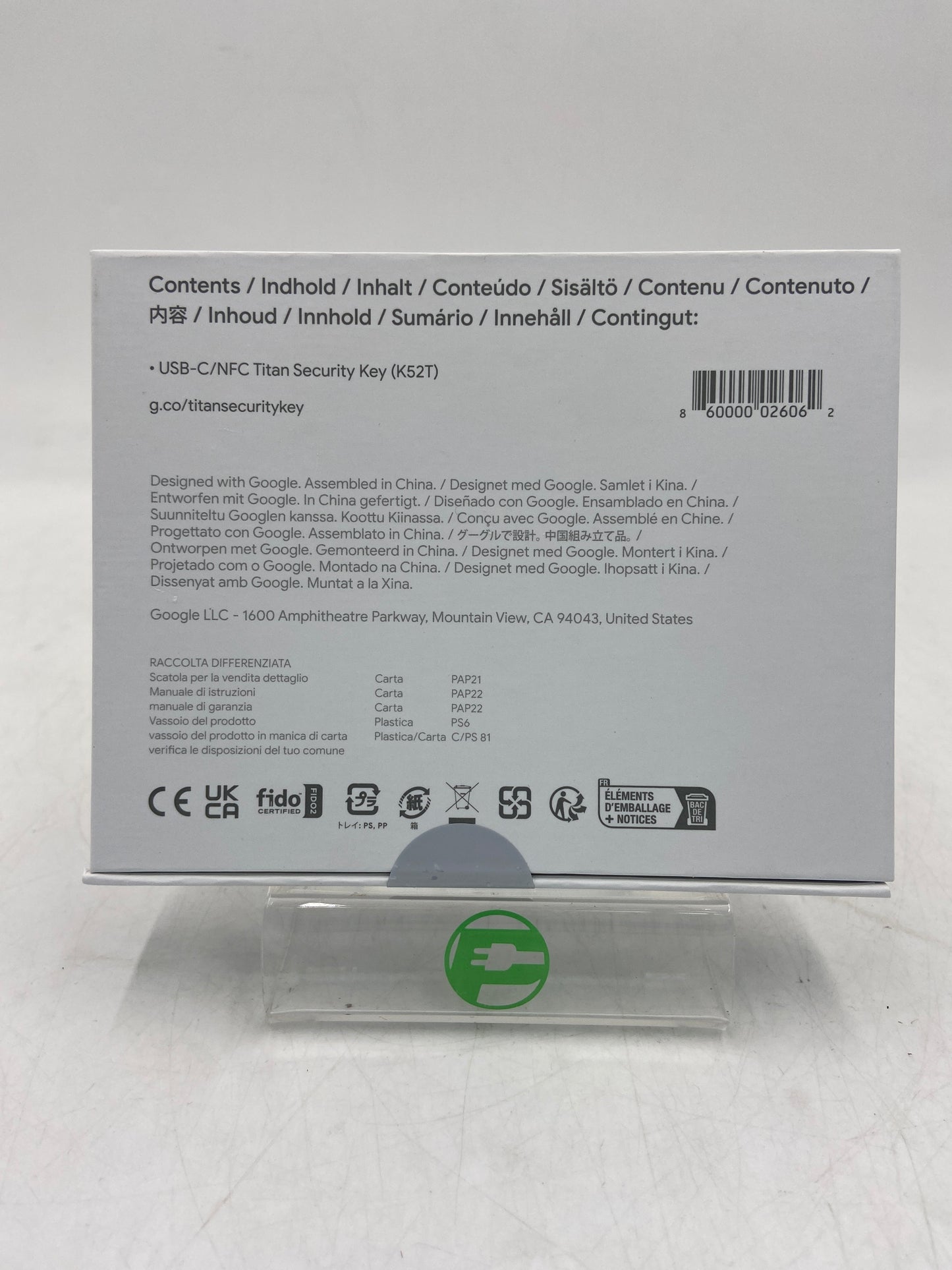 New Google Google Cloud Titan Security Key Security Key K52T