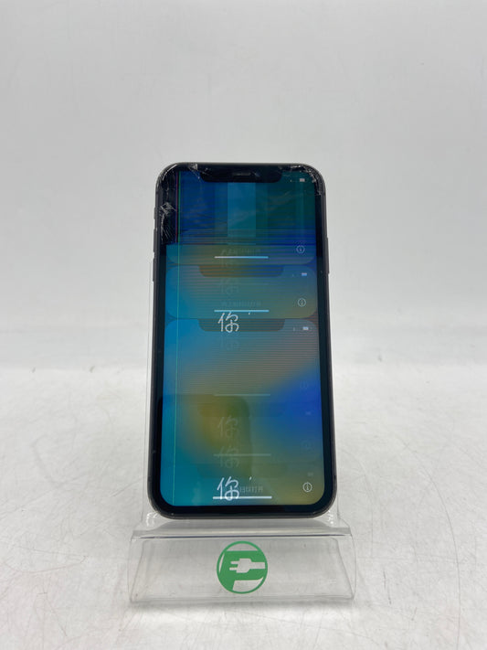 Broken Unlocked Apple iPhone 11 64GB Black Cracked Screen