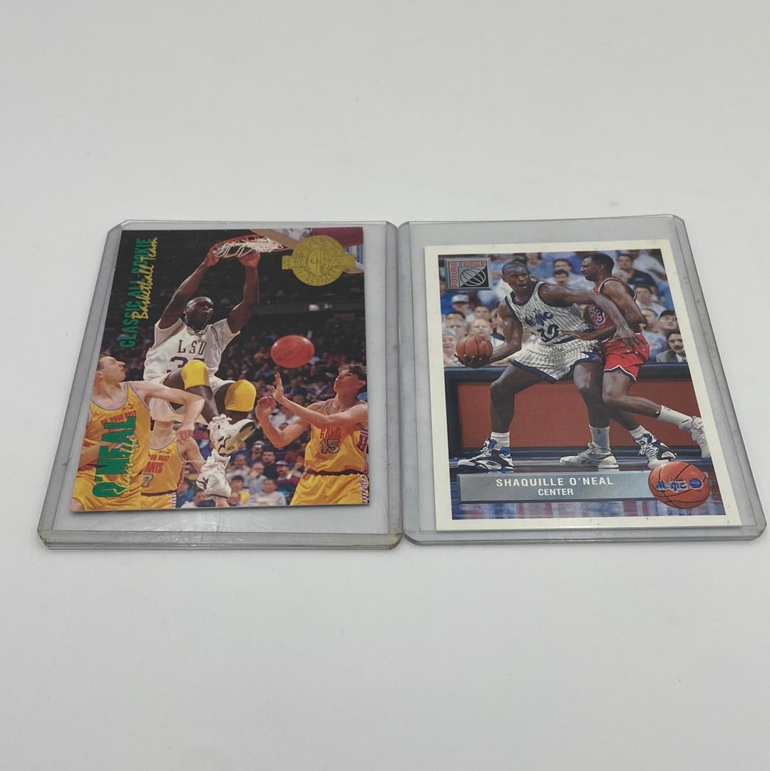 Lot of 2 NBA Cards - Shaquille O'Neal 1992,1993 Trading Cards