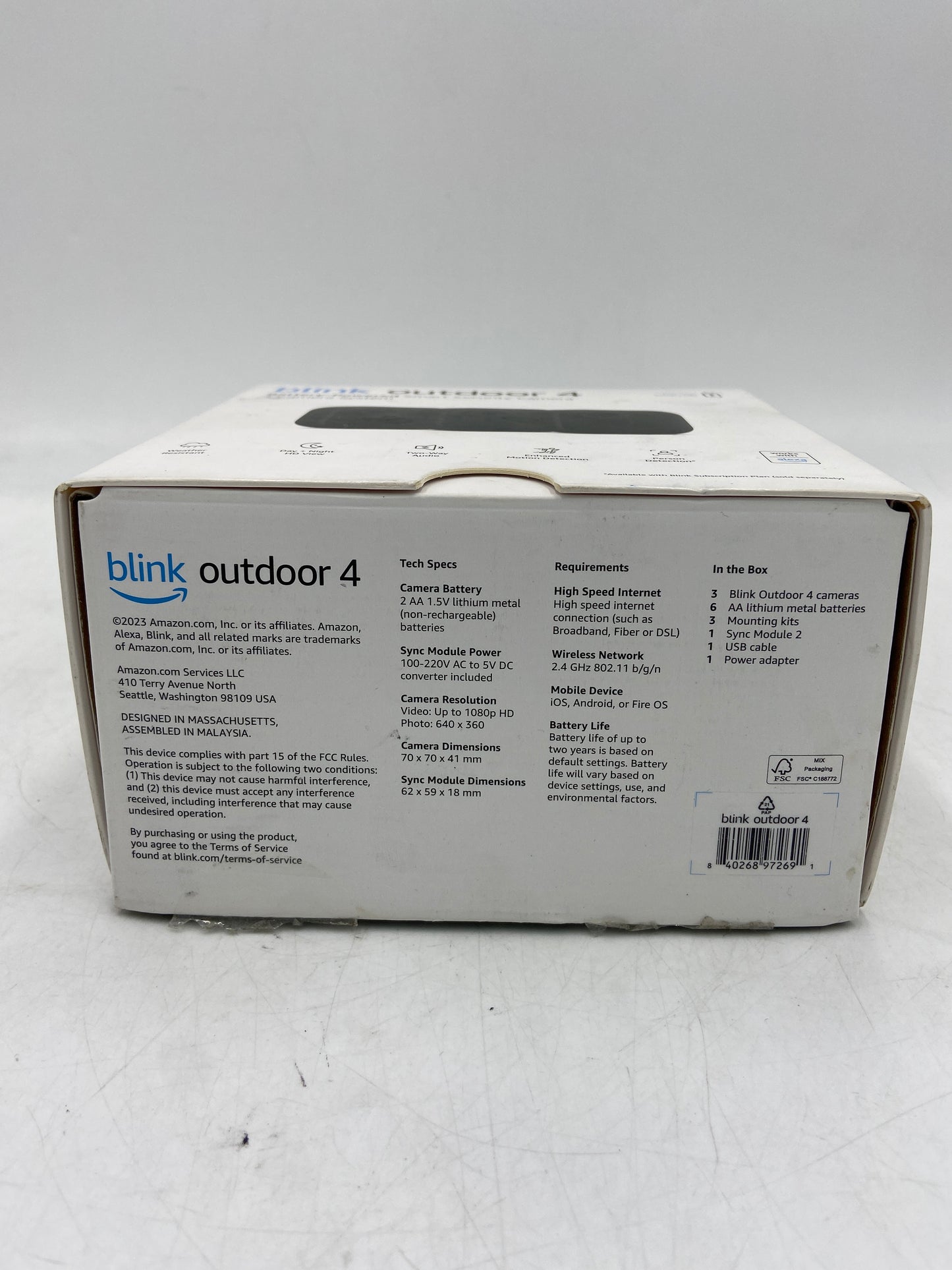 New Open Box Amazon Blink Outdoor 4 3 Camera System