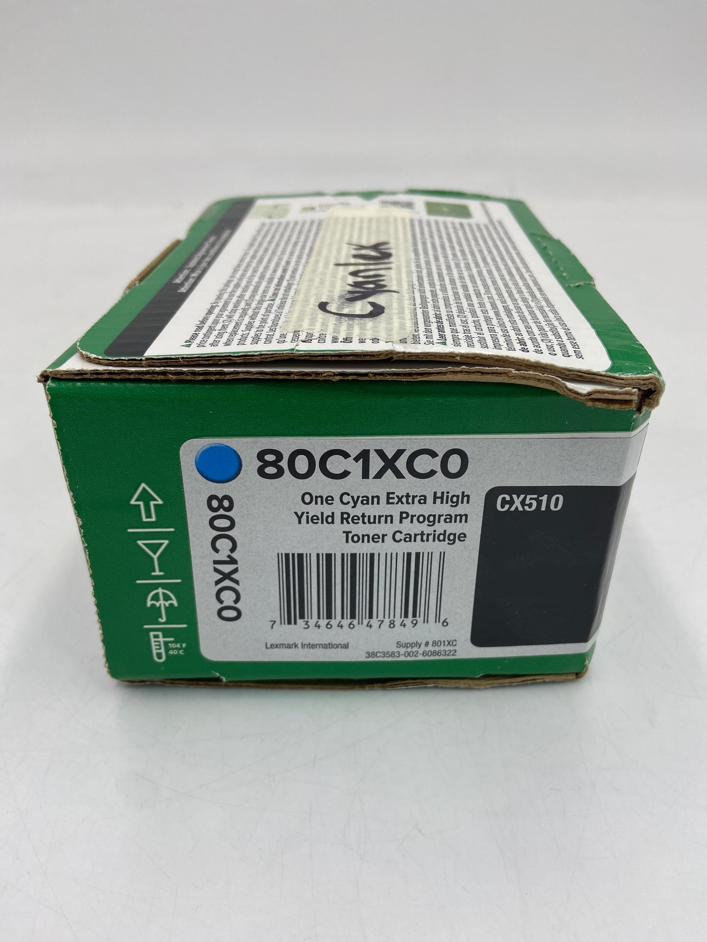New Lexmark 80C1XC0 Cyan Toner Cartridge