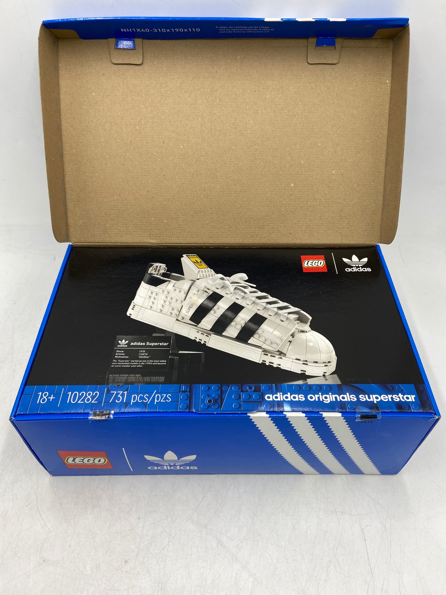 New Lego Adidas Original Superstar 731 pcs 10282 Toy Sneaker Building Set 6332935