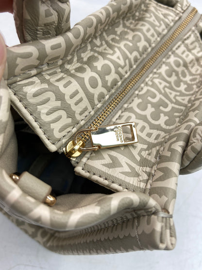 New Marc Jacobs The Tote Bag - Monogram Women's Grey / Khaki Lamb Leather Small Tote Bag Women's Small Tote Bag