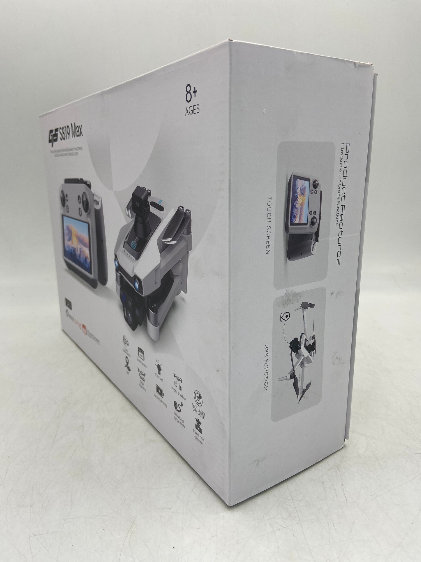 New GPS S819 Max Blue 3-Axis HD Camera Drone with Touch Screen Smart Remote S819