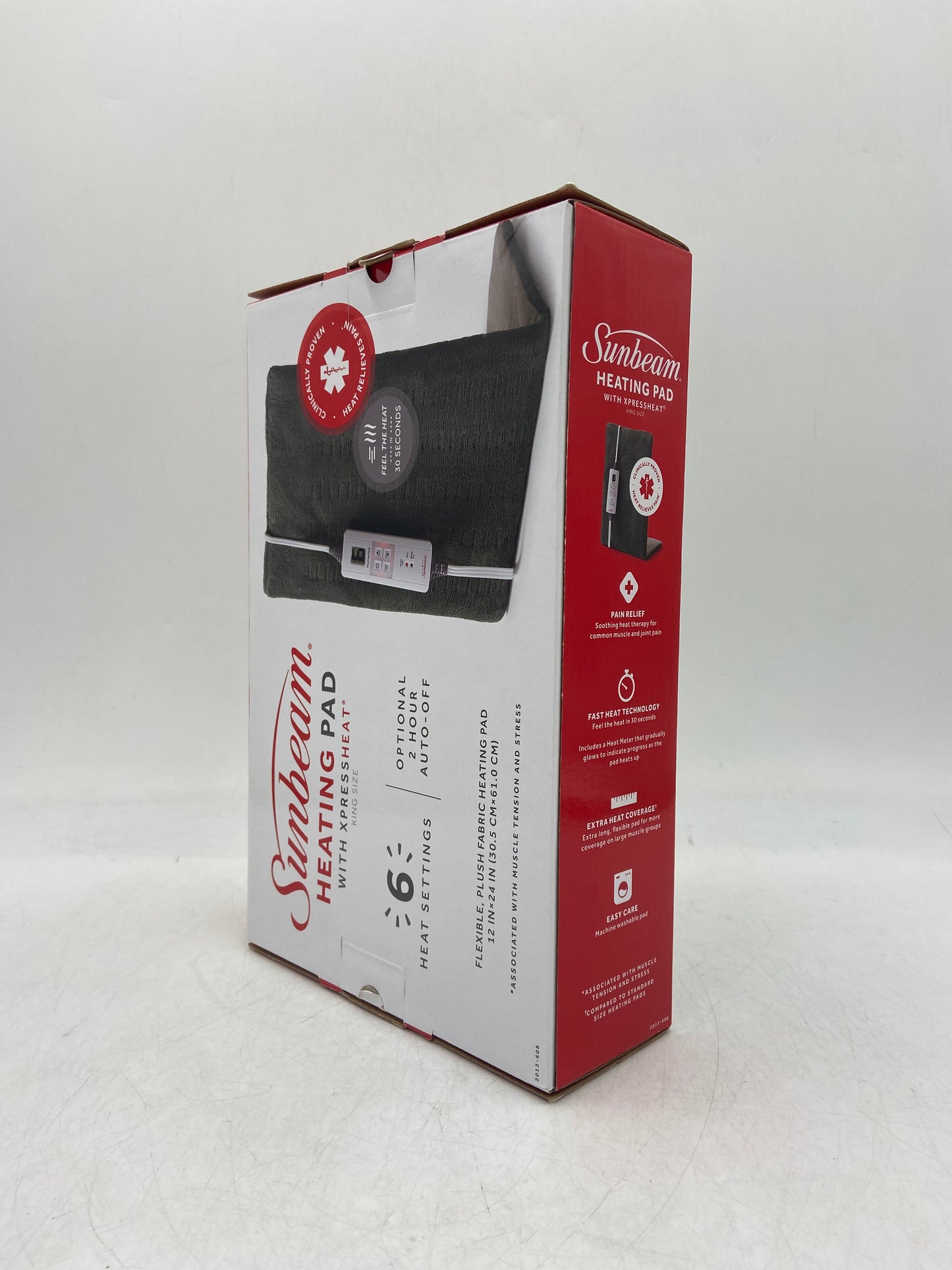 New Sunbeam Heating Pad With Xpressheat King Size Flexible Plush Fabric Heating 