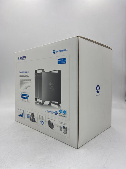 New Akitio Thunder3 Quad X 4-Bay Thunderbolt 3 Storage with Power Delivery T3QX-T3DIAY-AKTU