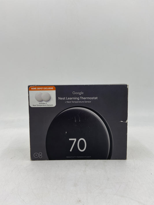 New Google Nest Learning Thermostat (4th Gen) + Nest Temperature Sensor (2nd Gen) Smart Thermostat GA05557-US