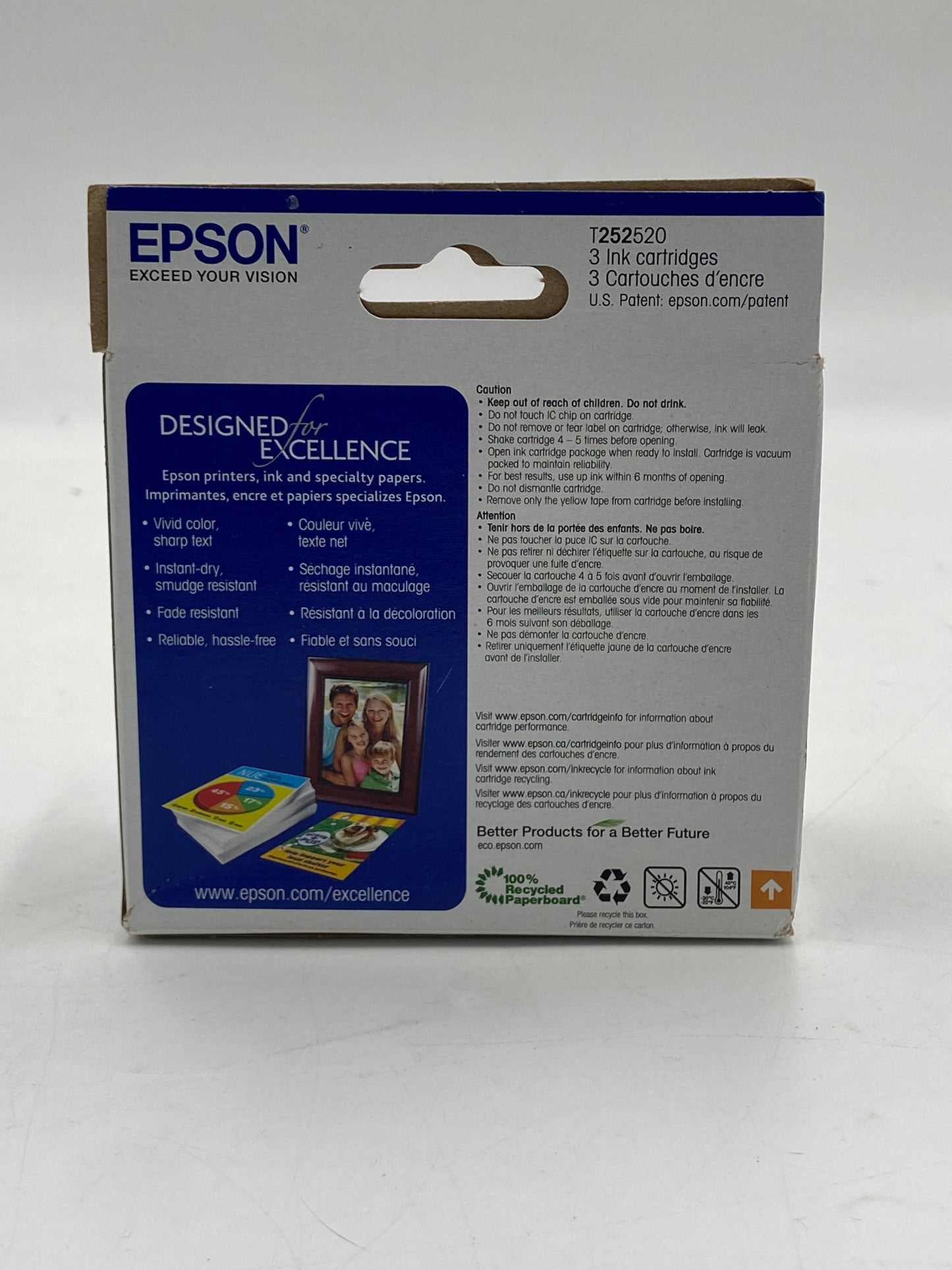 New Epson 252 Yellow, Cyan and Magenta Ink Cartridge