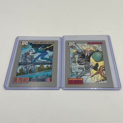 Lot of 2 DC Cards - Dr. Polaris & Lex Luthor 1992 Trading Cards