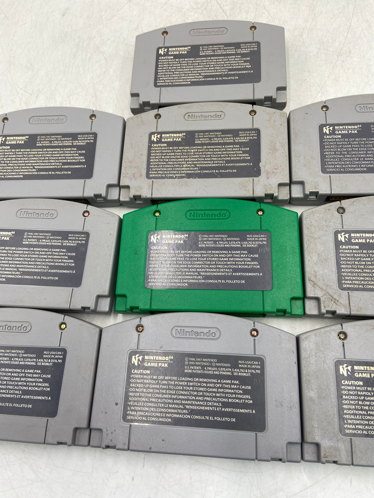 Broken Nintendo LOT OF 10 Nintendo 64 Games Mixed Cartridge Lot DAMAGED