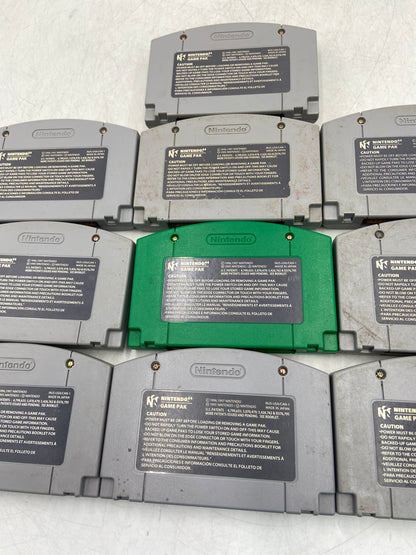 Broken Nintendo LOT OF 10 Nintendo 64 Games Mixed Cartridge Lot DAMAGED