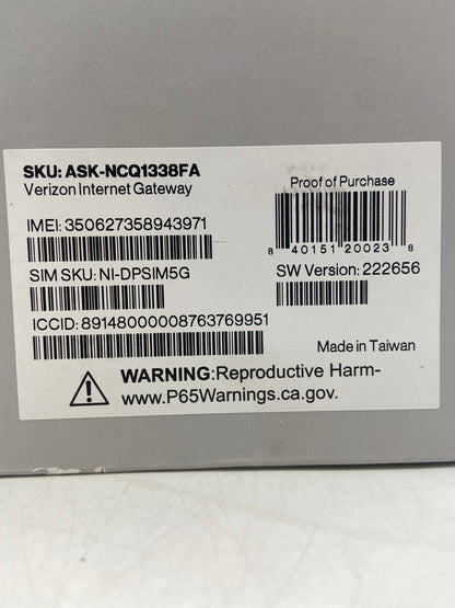 New Verizon Internet  Gateway 5G Home Internet Gateway ASK-NCQ1338FA